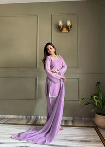 Trending Crunchy Silk Kurta Set - Siroksi & Lace Work for Women