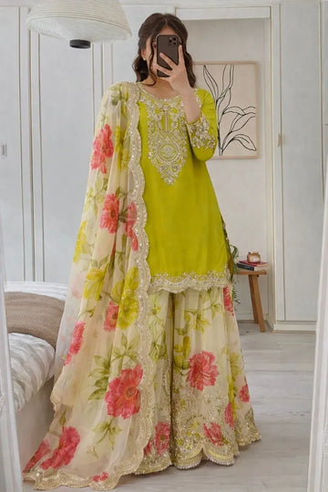 Trending Designer Party Top Pallazo Set - Elegant Embroidery for Women