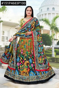 Trending Digital Print Dola Silk Lehenga - Vibrant Festive Wear for Women