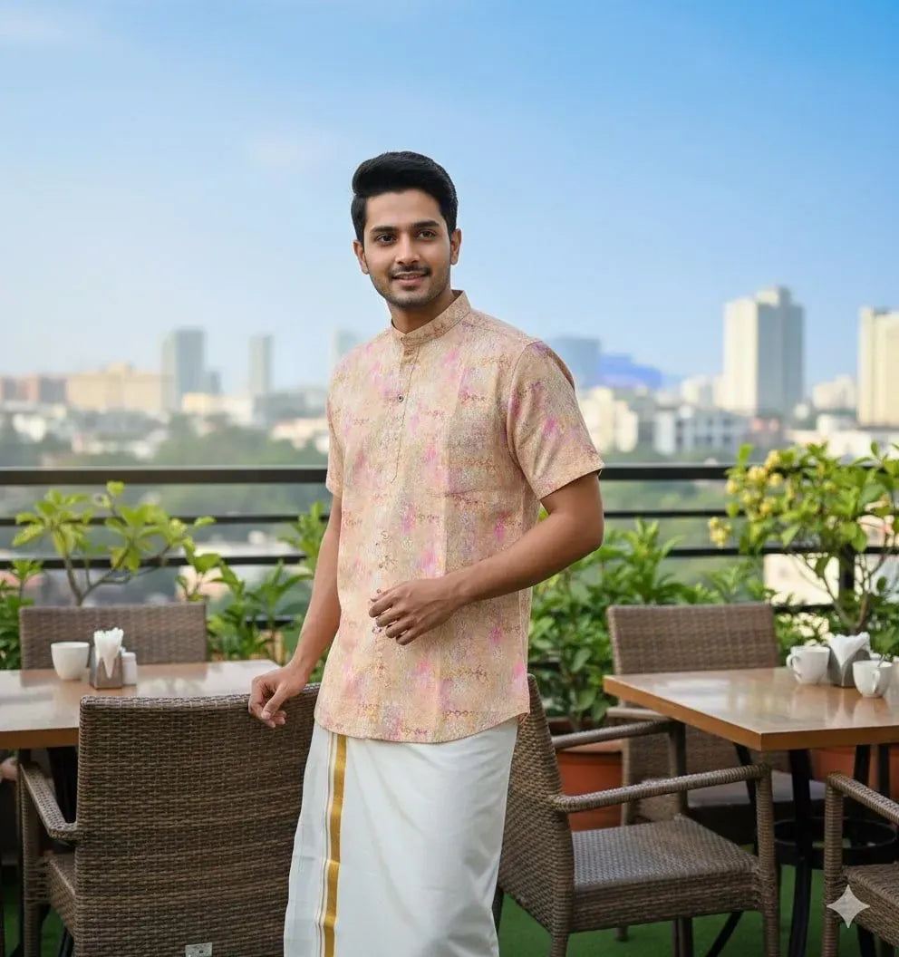 Premium Rubi Cotton Men's Digital Print Party Wear Shirt