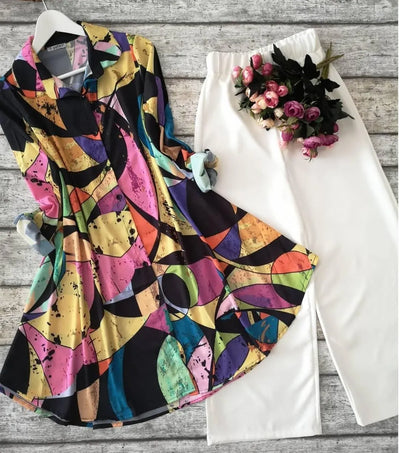 Trending Digital Print Short Kurti Set - Comfortable Reyon & Lycra Plazzo for Women