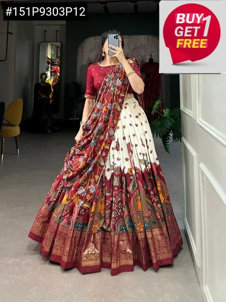 Exclusive Dolla Silk Chaniya Choli with Foil Print
