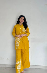Trending Embroidered Pure Cotton Cord Set - for Comfort & Style