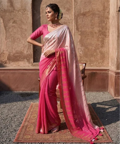 Trending Faux Georgette Saree - Sparkling Sequins for Festive Parties