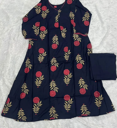 Trending Flared Kurti with Pant Set - Elegant Casual Wear for Women