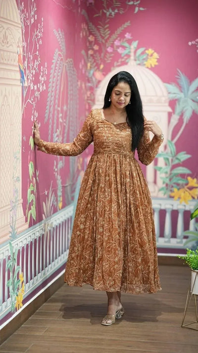 Trending Floral Chiffon Dress - Flowy & Breathable Comfort for Women