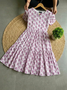 Trending Floral Cotton Dress - Easy-Breezy Summer Wear for Women