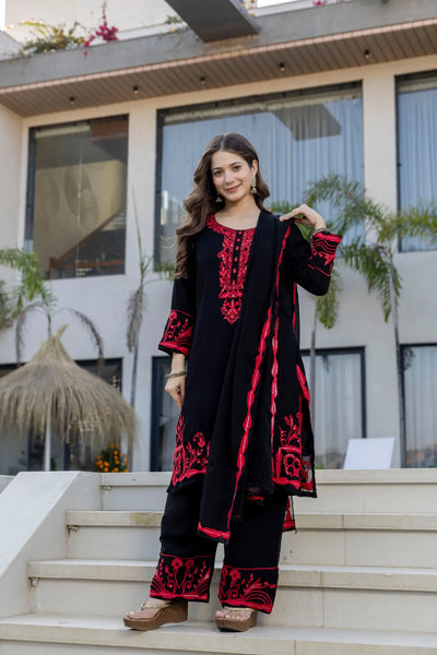 Trending Georgette Kurti Set - Embroidered Party Wear for Women
