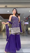 Trending Georgette Kurti Sharara Set - Festive for Women