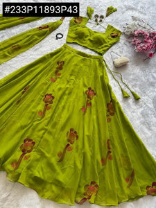 Trending Georgette Lehenga Choli - Hand Painted Stone Work for Festive Wear