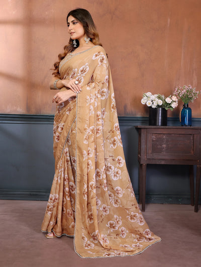 Trending Georgette Printed Saree - Flowy Festive Wear for Women