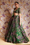 Trending Green Taby Silk Lehenga - Heavy Sequin Embroidery for Wedding Wear
