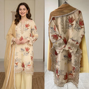 Trending Hania Amir Inspired Pakistani Suit - Elegant Embroidered Summer Wear for Women