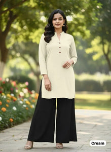 Trending Heavy Rayon Short Top Plazzo Set - Effortless Style for Women