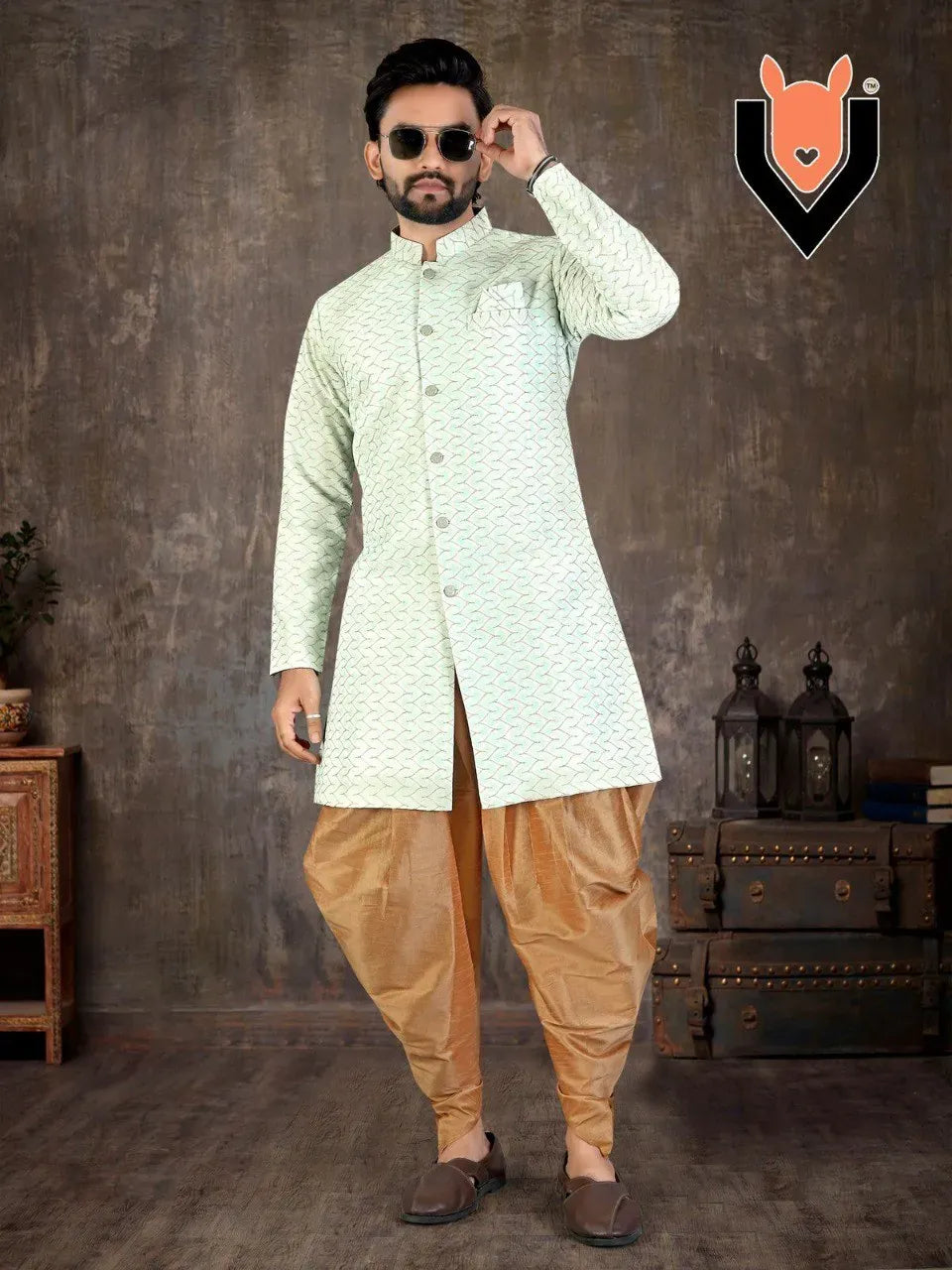 Indo Western Kurta Dhoti Set
