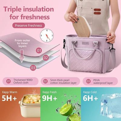 Trending Insulated Lunch Tote Bag - Keeps Food Fresh & Cold for Hours | Work, Picnic & Travel