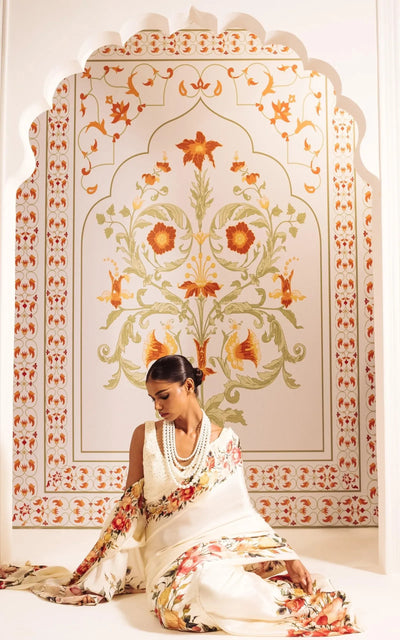 Trending Japan Satin Saree - Digital Print for Women's Parties
