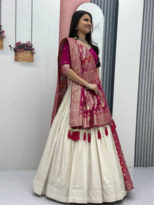 Trending Jecard Silk Lehenga Set - Wedding Special with Fancy Motiwork