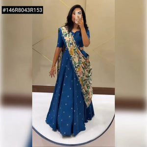 Trending Kalamkari Printed Mul Cotton Lehenga Choli - Fully Stitched Festive Wear