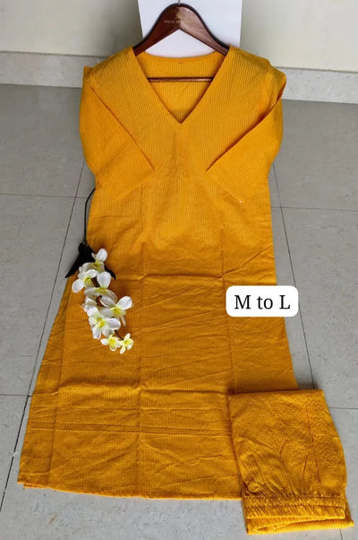 Trending Katha Work Cotton Kurti Plazo Set - Elegant for Women