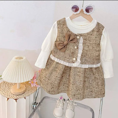 Trending Korean Cotton Frock - Stylish Party Wear for Toddler Girls