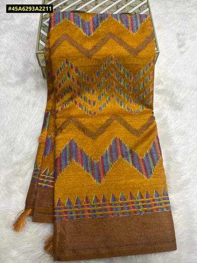 Trending Linen Jute Brasso Saree - All Over Weaving & Grand Pallu for Festive Events