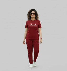 Trending Lycra Night Wear Set - Comfortable Printed Top & Pant for Women