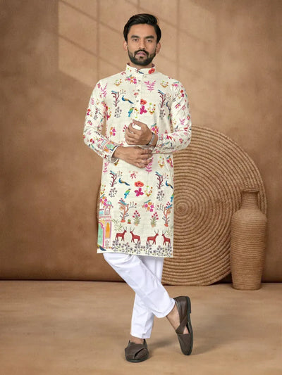 Trending Men's Kurta Pajama - Cristal Bubbles Work for Festive & Casual Wear