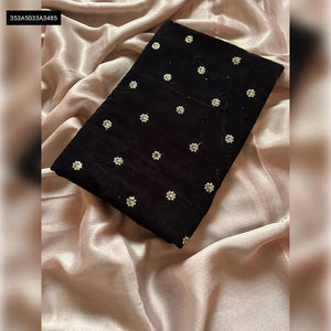 Trending Moss Chiffon Glitter Saree with Embroidered Velvet Blouse - Party Wear