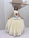 Trending Mother Daughter Lehenga - Festive Cotton Choli with Mirror Work