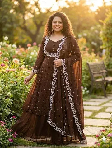 Trending Plus Size Cape Top Set - Festive & Party Wear