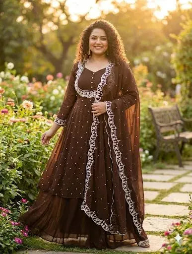 Trending Plus Size Cape Top Set - Festive & Party Wear