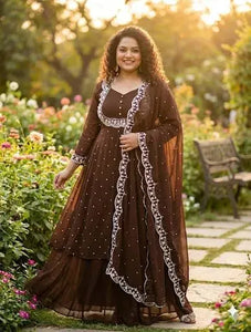 Trending Plus Size Cape Top Set - Festive & Party Wear