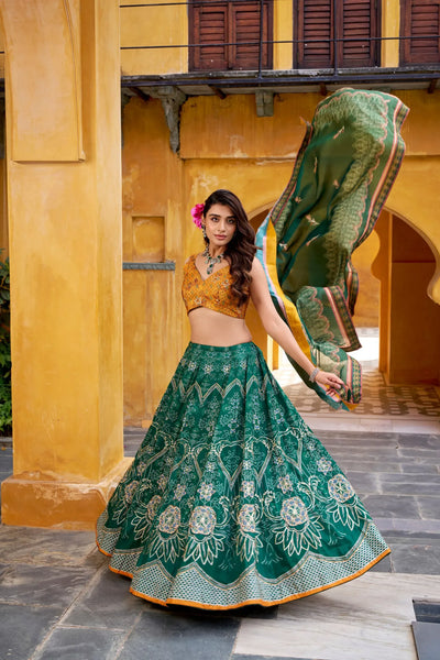 Trending Printed Lehenga Choli - Elegant Festive Wear with Full Flair for Women