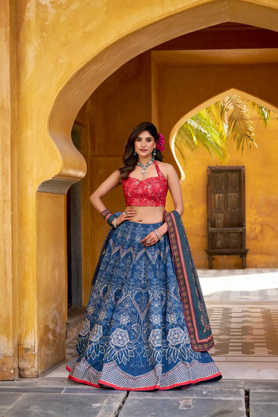 Trending Printed Lehenga Choli - Elegant Festive Wear with Full Flair for Women
