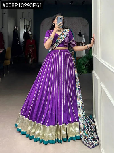 Trending Pure Chanderi Lehenga Choli - Zari Weaving Festive & Event Wear