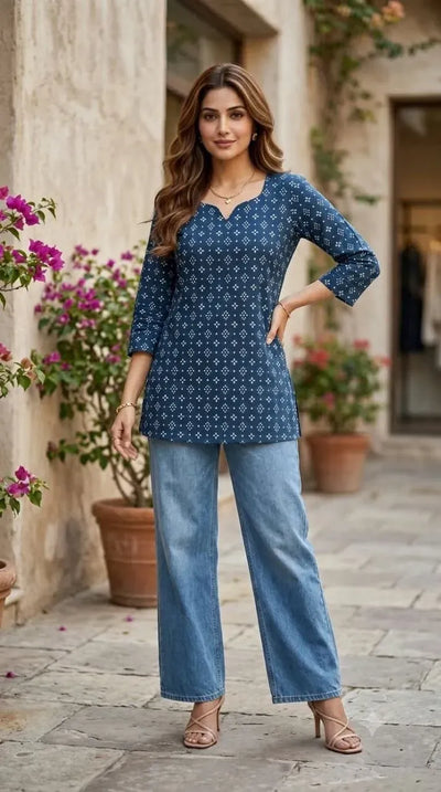 Trending Pure Cotton Tunic - Festive Wear Cambric Kurti for Women
