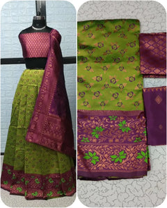 Trending Pure Silk Lehenga - Zari Work with Banarasi Dupatta