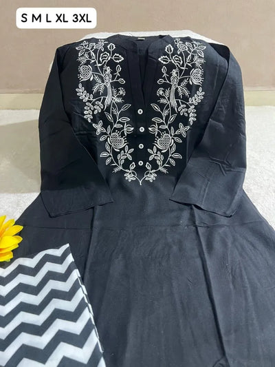 Trending Rayon Embroidered Kurti Set - Premium Quality for Women | S-3XL