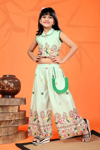 Trending Rayon Kurta Plazzo Set - Digital Print Festive Wear for Baby Girls