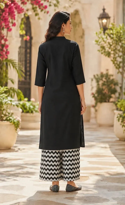 Trending Rayon Kurti Set - Embroidered 2 PCS Set for Women