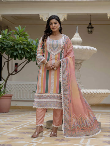 Trending Rayon Kurti Set - Festive Wear with Dupatta | Sizes S-XXL