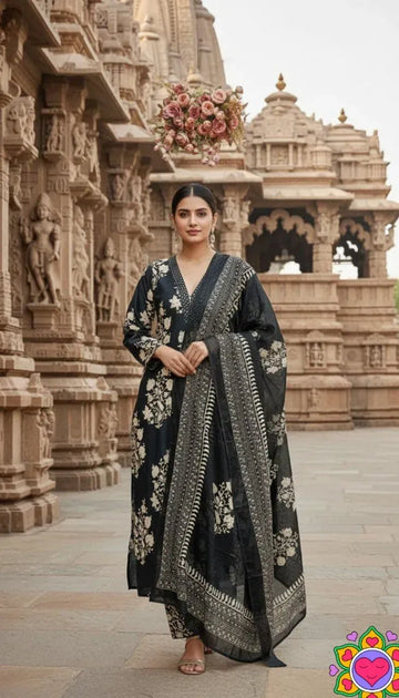 Trending Rayon Kurti Set - Mirror Work Printed for Women | S-4XL