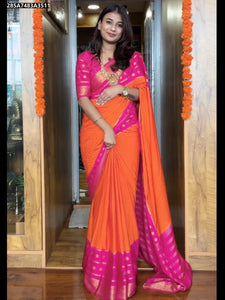 Trending Ready-to-Wear Mysore Silk Saree Gown - Effortless Party Wear for Women