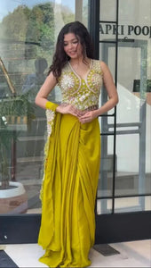 Trending Ready To Wear Saree - Fully Embroidered for Party Wear