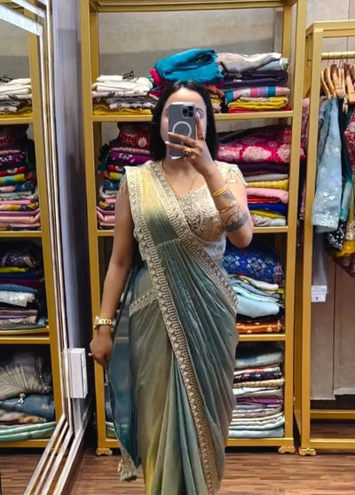 Trending Ready-to-Wear Saree - Sequin Work & Chic Design for Women