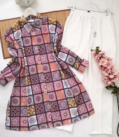 Trending Reyon Digital Print Kurti Plazzo Set - Festive & Daily Wear