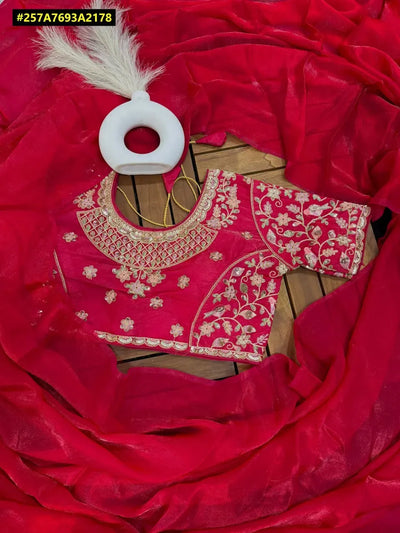 Trending Sequence Work Saree - Soft Georgette with Stitched Blouse for Festive Wear