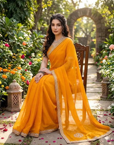 Trending Simmar Silk Saree - Elegant Siroski Diamond Work for Festive Wear