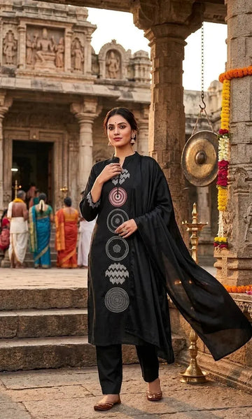 Trending Slub Cotton Kurti Set - Elegant Embroidery for Women | S-3XL